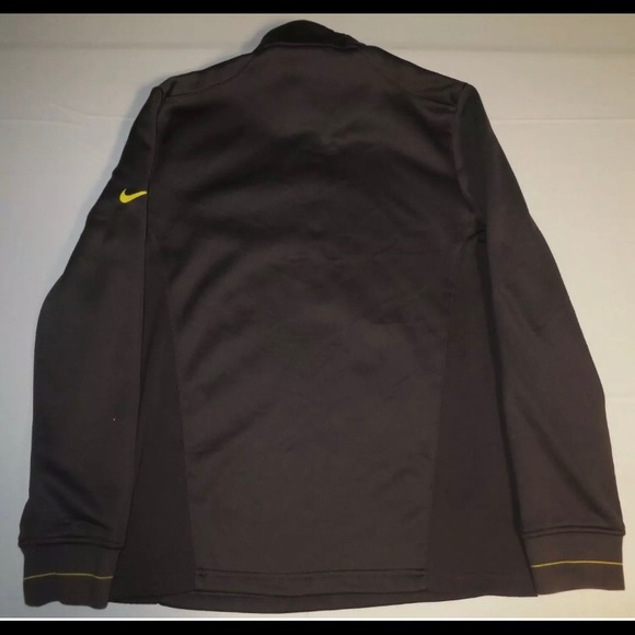 Mens Nike 1/2 Zip Long Sleeve Pullover Sweatshirt Small Brown Running Training - Picture 2 of 2